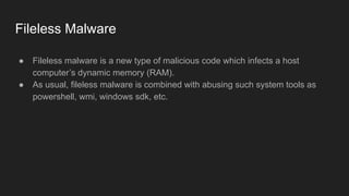 Hunting fileless malware | PDF