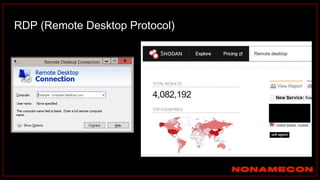 RDP (Remote Desktop Protocol)
 