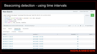 Beaconing detection - using time intervals
 