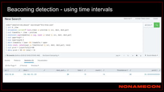 Beaconing detection - using time intervals
 
