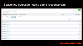 Beaconing detection - using same response size
 