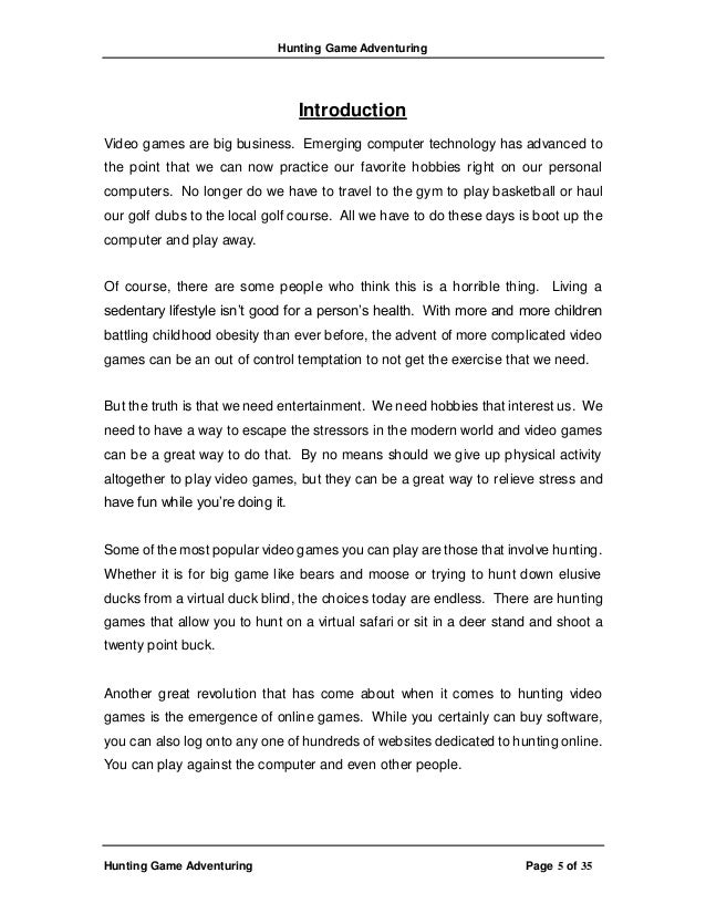 Hunting Game Adventuring Free Ebook
