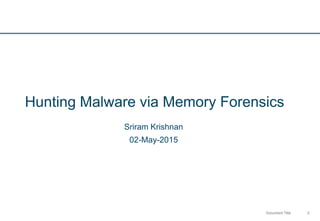 Hunting malware via memory forensics | PDF