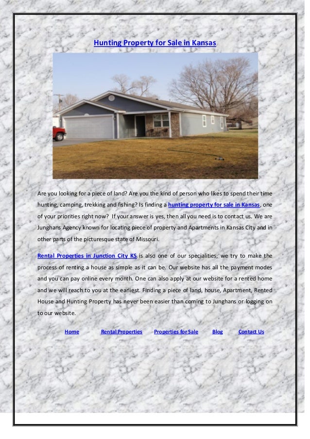 Hunting property for sale in kansas