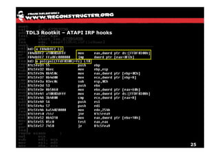 TDL3 Rootkit – ATAPI IRP hooks




                                 25
 