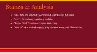 hunting snake poem analysis