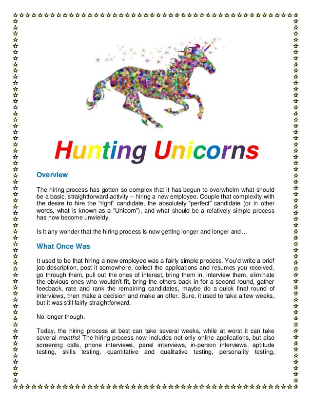 Hunting unicorns