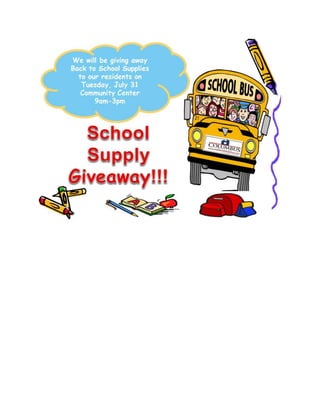 Hunt school supply giveaway