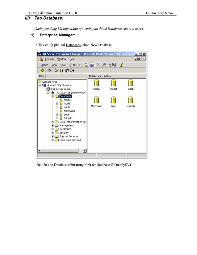Huong dan su dung sql server ppt