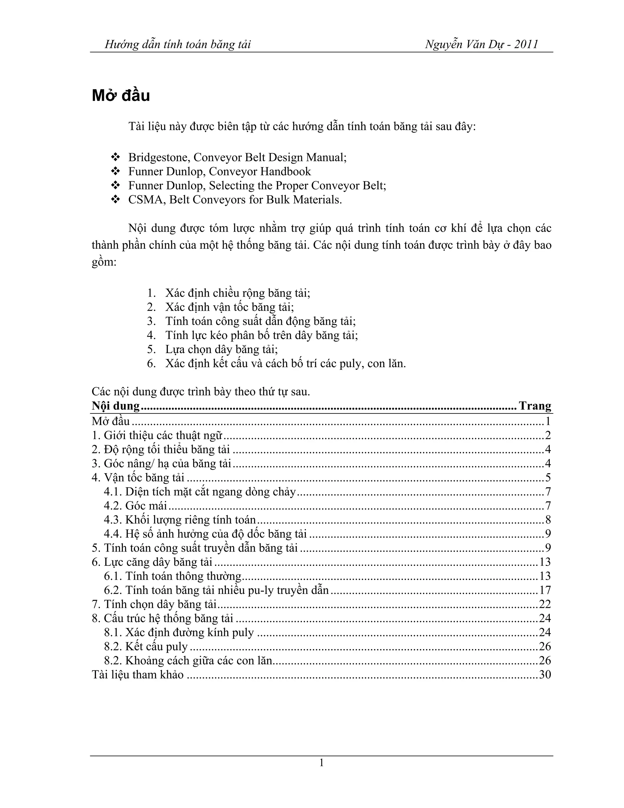 Hướng Dẫn Tính Toán Thiết Kế Băng Tải | Băng Tải Hưng Thịnh | PDF