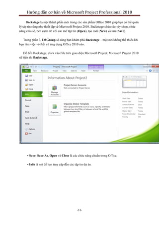 Huong dan co ban ve ms project 2010 professional | PDF