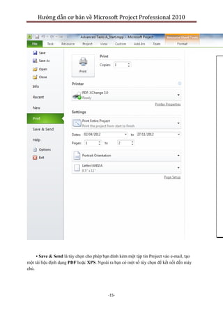 Huong dan co ban ve ms project 2010 professional | PDF