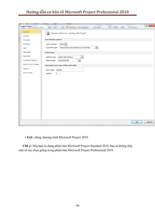Huong dan co ban ve ms project 2010 professional | PDF
