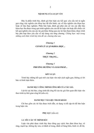 Huong dan quy cach trinh bay luan van | DOC