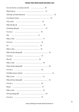 TRUNG TÂM CÔNG NGHỆ ADVANCE CAD
51
www.cachdung.com-www.advancecad.edu.vn
Các tab cần lưu ý của đoạn mã mới .................