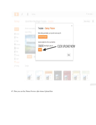 07. Then you can See Theme Preview After theme Upload Don
 
