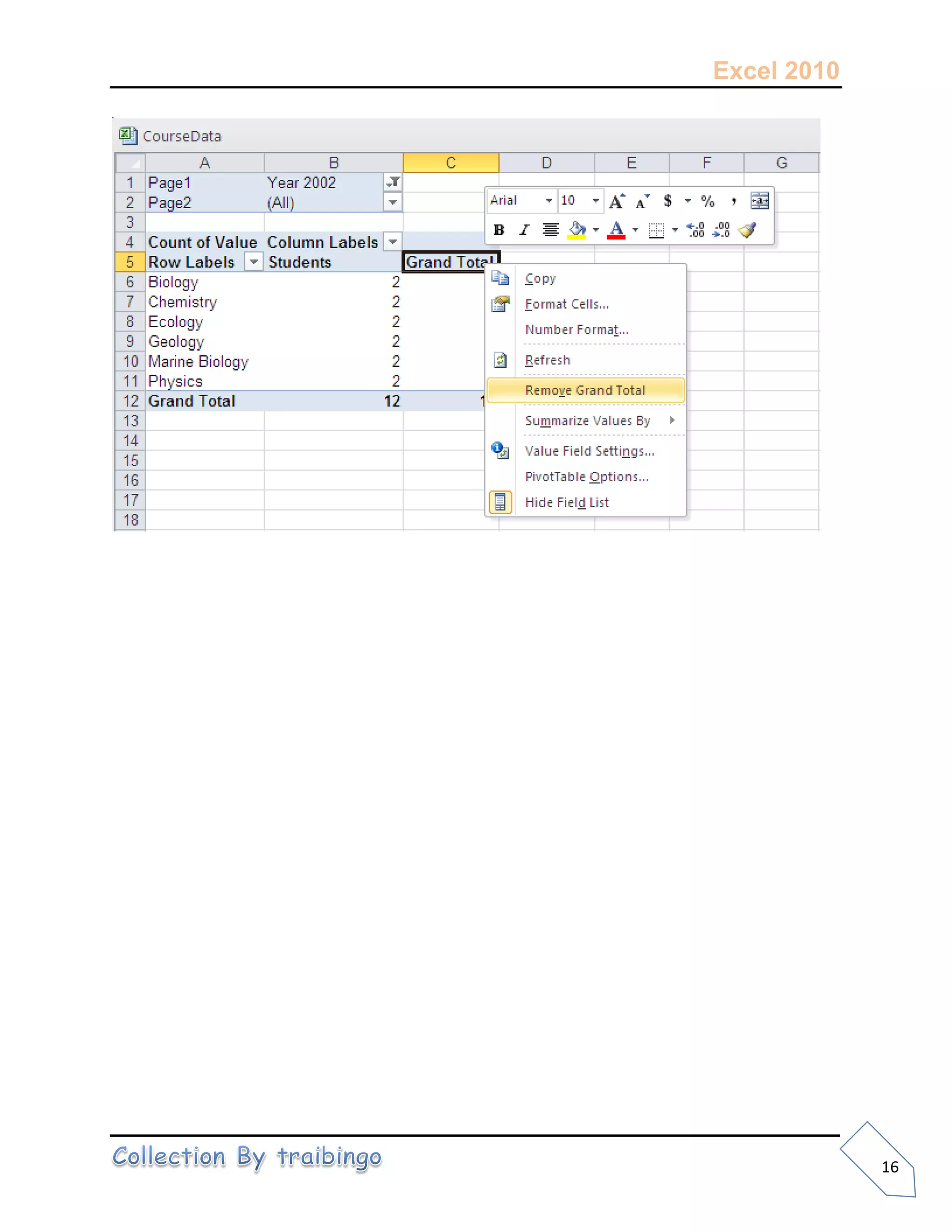 Excel 2010
16
 