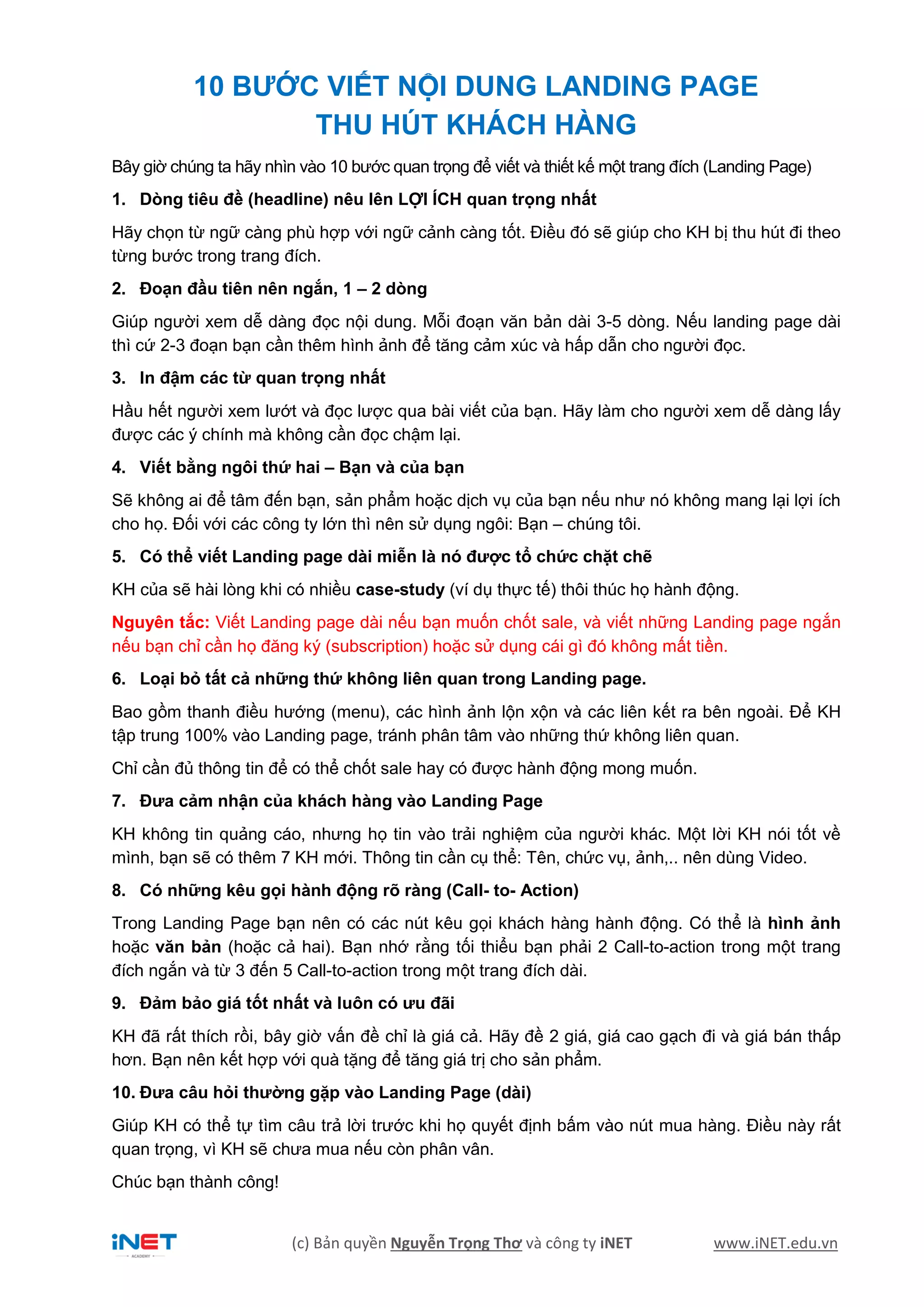 Hướng dẫn tạo Landing Page bằng Blogger | PDF