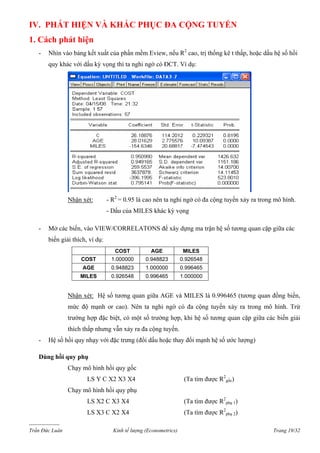 Hướng dẫn thực hành kinh tế lượng  phần mềm Eviews  PDF