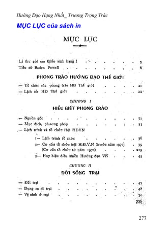 Hướng Đạo Hạng Nhất_ Trương Trọng Trác
MỤC LỤC của sách in
277
 