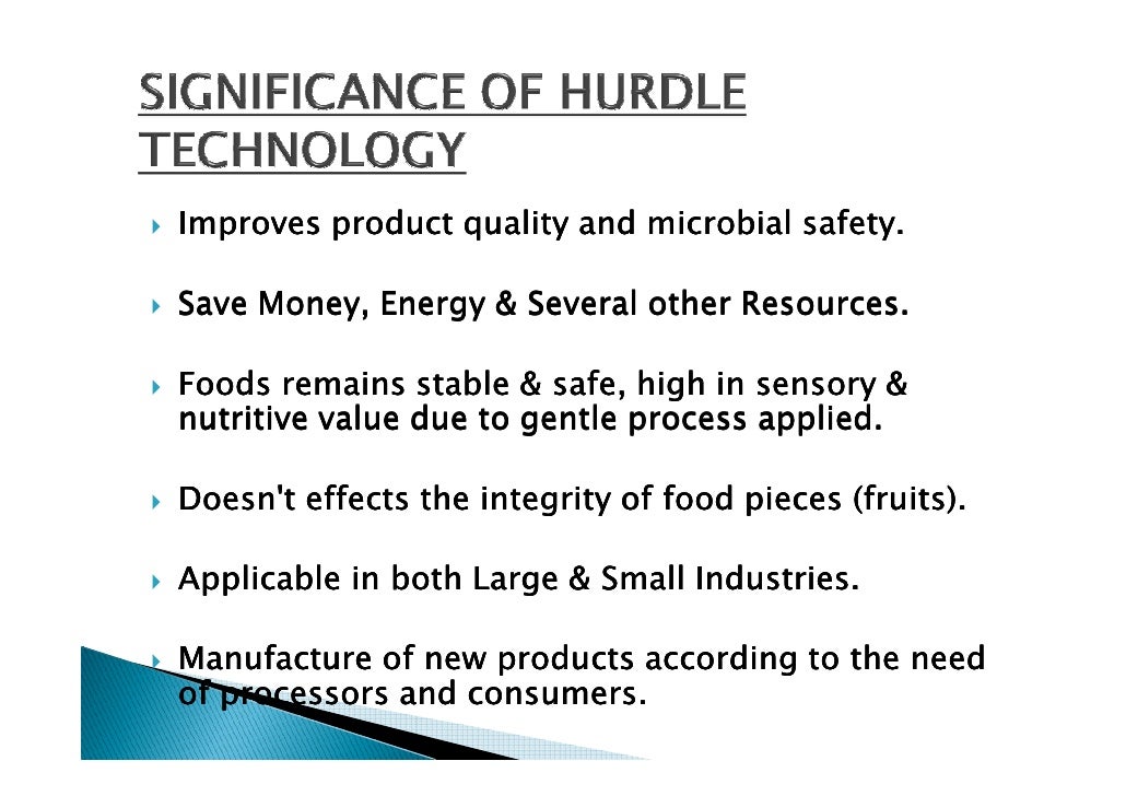 Hurdle Technology In Food Preservation Ppt technology