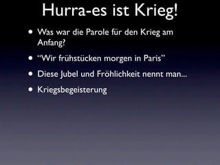 Hurra Es Ist Krieg