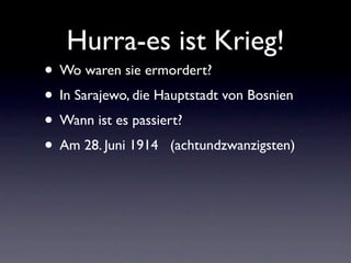Hurra Es Ist Krieg