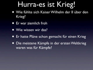 Hurra Es Ist Krieg