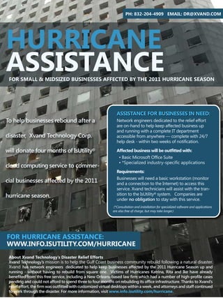 Hurricane disaster relief program
