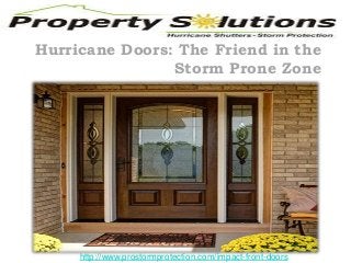 Hurricane Doors: The Friend in the 
Storm Prone Zone 
http://www.prostormprotection.com/impact-front-doors 
 