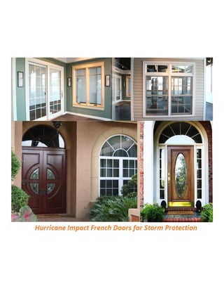 Hurricane impact french doors for storm protection