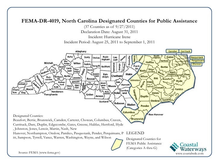 State Maps of Federally Declared Disaster showing FEMA Designated Cou…