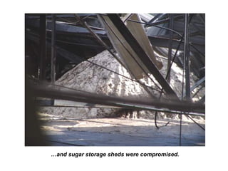 …and sugar storage sheds were compromised.
 
