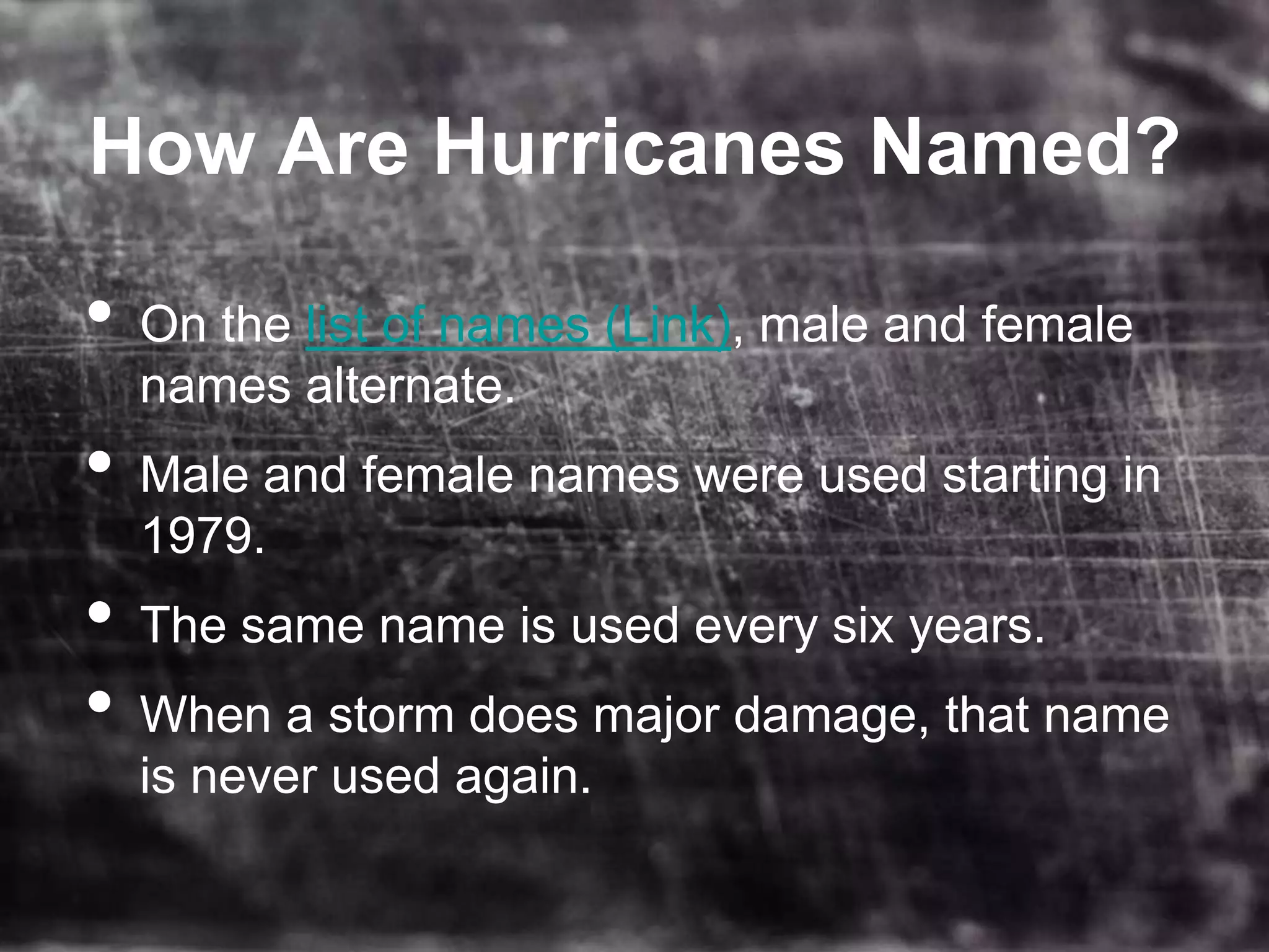 Good AdviceWhat Are Hurricanes & How Dow they Form?Large tropical storms with winds greater than 74 MPH.Rotate clockwise in the southern hemisphere.Counter-Clockwise in the northern.They form in water is 80°F and above.Hurricanes contain torrential rain and storm surge that can move into the land causing flooding.Warm water gives it its strength.  Land weakens the hurricane.