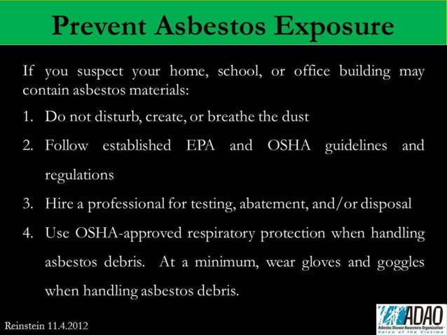 Preventing Hazardous Asbestos Debris Exposure | PPTX