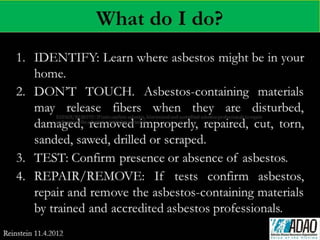 Preventing Hazardous Asbestos Debris Exposure