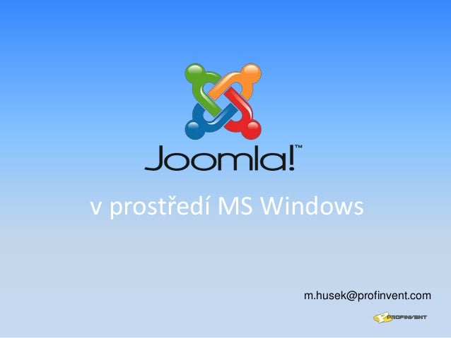 v prostředí MS Windows

m.husek@profinvent.com

 