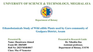 Ethnobotanical Study of Wild Edible Plants Used by the Garo Community ...
