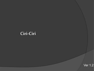Ciri-Ciri
Ver 1.2
 