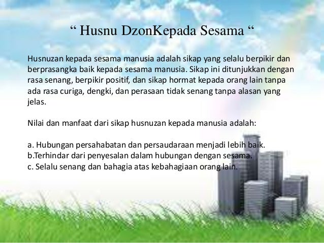 Husnuzan Kepada Sesama Manusia