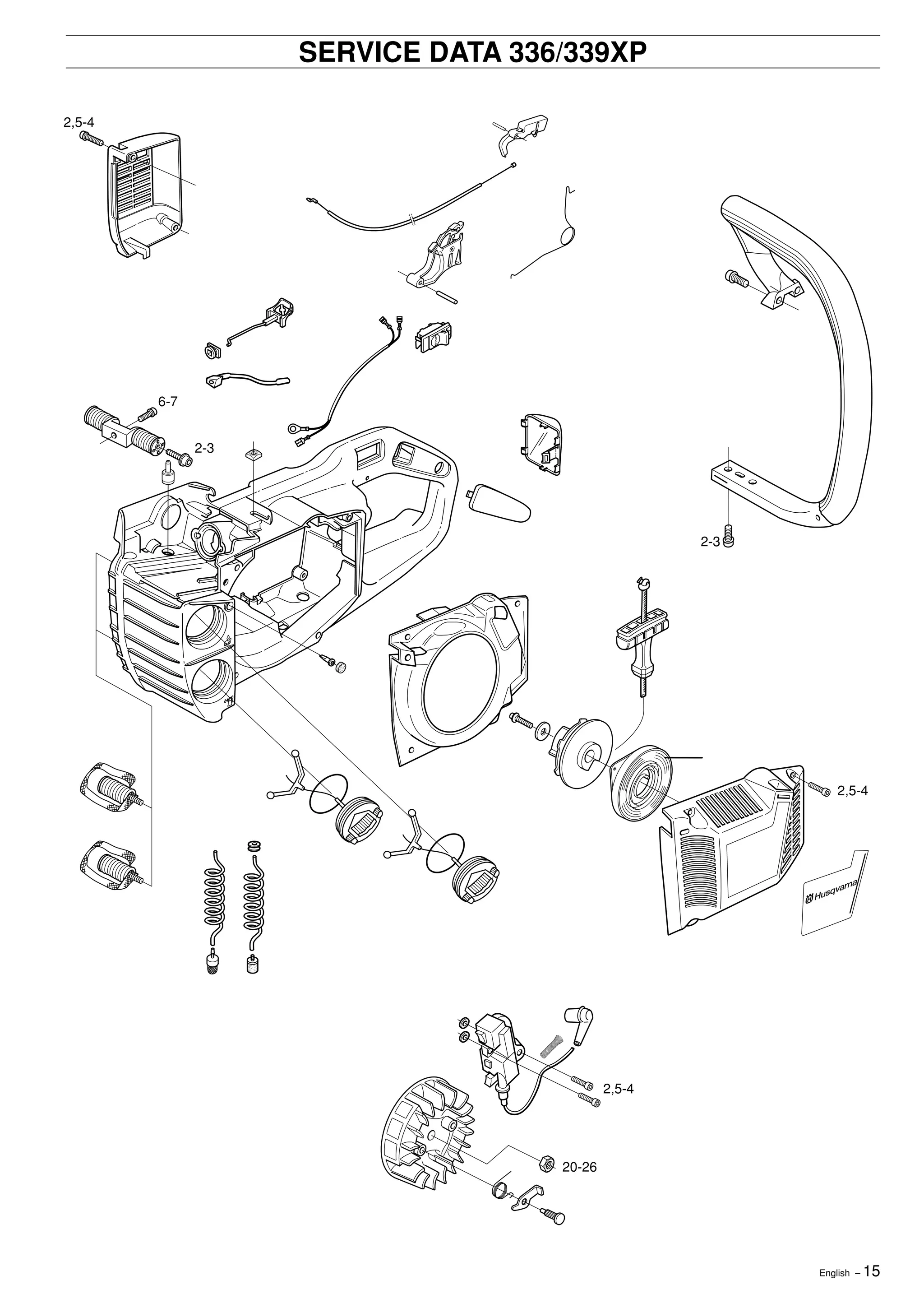 Husqvarna 339 xp chainsaw service repair manual | PDF