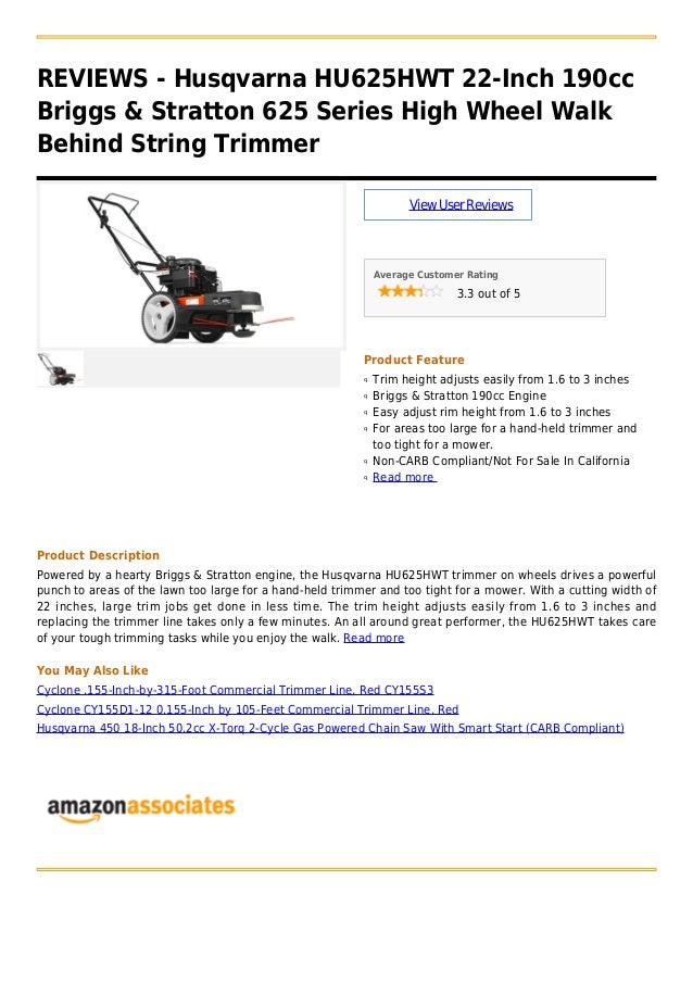 husqvarna hu625hwt for sale