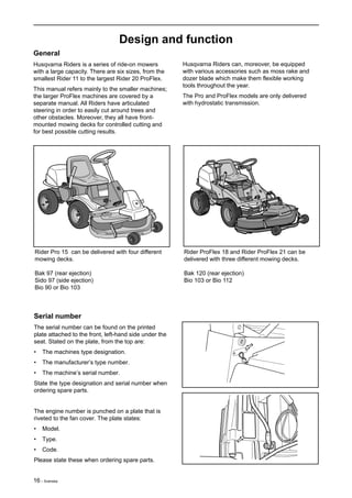 Husqvarna rider pro 15 service repair manual | PDF