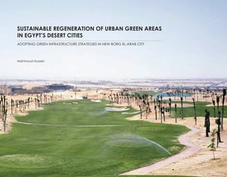 SUSTAINABLE REGENERATION OF URBAN GREEN AREAS
IN EGYPT’S DESERT CITIES
ADOPTING GREEN INFRASTRUCTURE STRATEGIES IN NEW BORG EL-ARAB CITY
Mahmoud Hussein
 