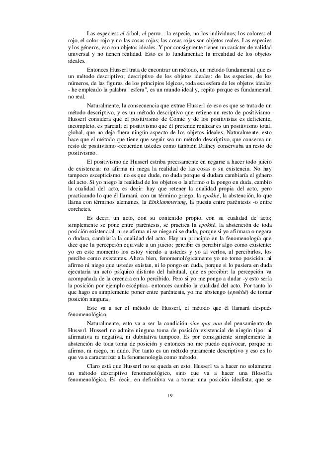 Husserl y la fenomenologia