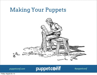 puppetconf.com #puppetconf
Making Your Puppets
Friday, August 23, 13
 