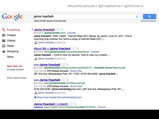 #RecentGradHustle // @EmilyMiethner // @NYCinterns
 