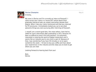 #RecentGradHustle // @EmilyMiethner // @NYCinterns
 