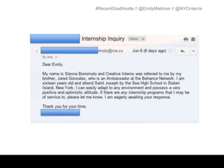 #RecentGradHustle // @EmilyMiethner // @NYCinterns
 