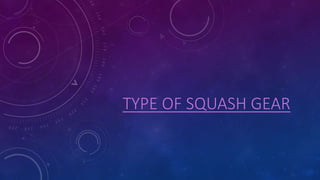 TYPE OF SQUASH GEAR
 